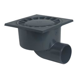 PVC SIPHON SOL 250X250CM GRIS FONCÉ+RAC.HOR.Ø100MM