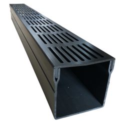 STARDRAIN 100/100 + GRILLE ALU NOIR 1000MM