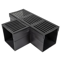 STARDRAIN 100/100 T + GRILLE EN ALU NOIR
