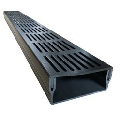 STARDRAIN FLAT 100X50 GRILLE ALU NOIR 1000MM