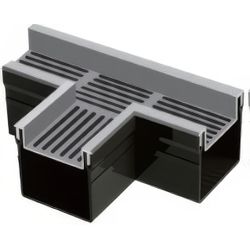 STARDRAIN TOPSTONE 100/100 PIECE-T ALU GRILLE GRISE